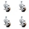 Service Caster 3 Inch High Temp Phenolic Swivel 10mm Threaded Stem Caster Set with Brake SCC-TS20S314-PHRHT-TLB-M1015-4 - alternate 1